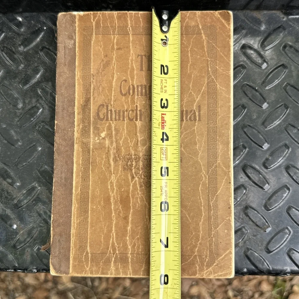 Antique 1925 Church Hymnal‎ Shaped Note Vintage Primitive Farmhouse Decor